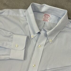 Brooks Brothers Dress Shirt Men's‎ Size 17 XXL Striped Button Front